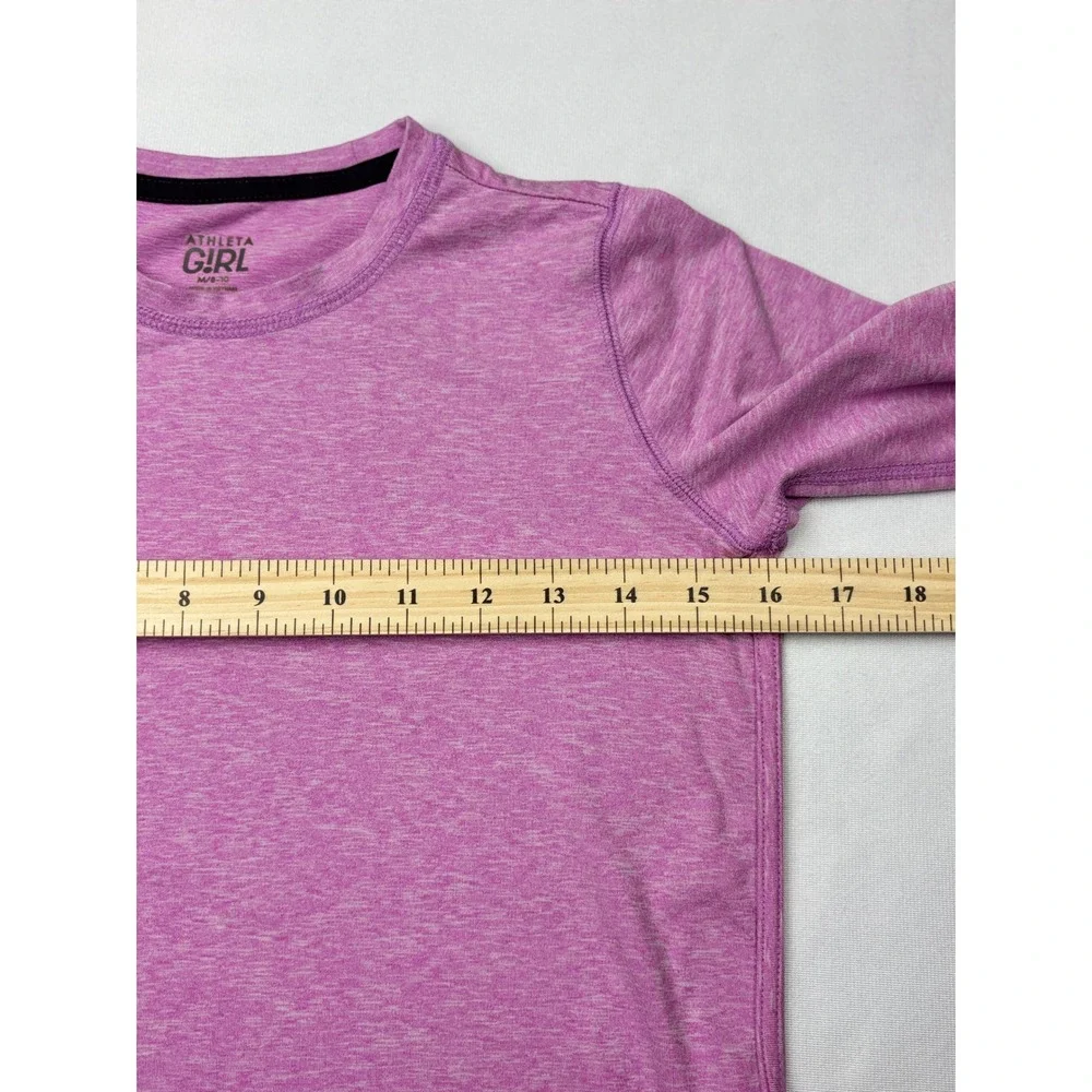 Athleta Girl Purple Heathered Long Sleeve Thumbhole Active‎ Top Size M 8-10